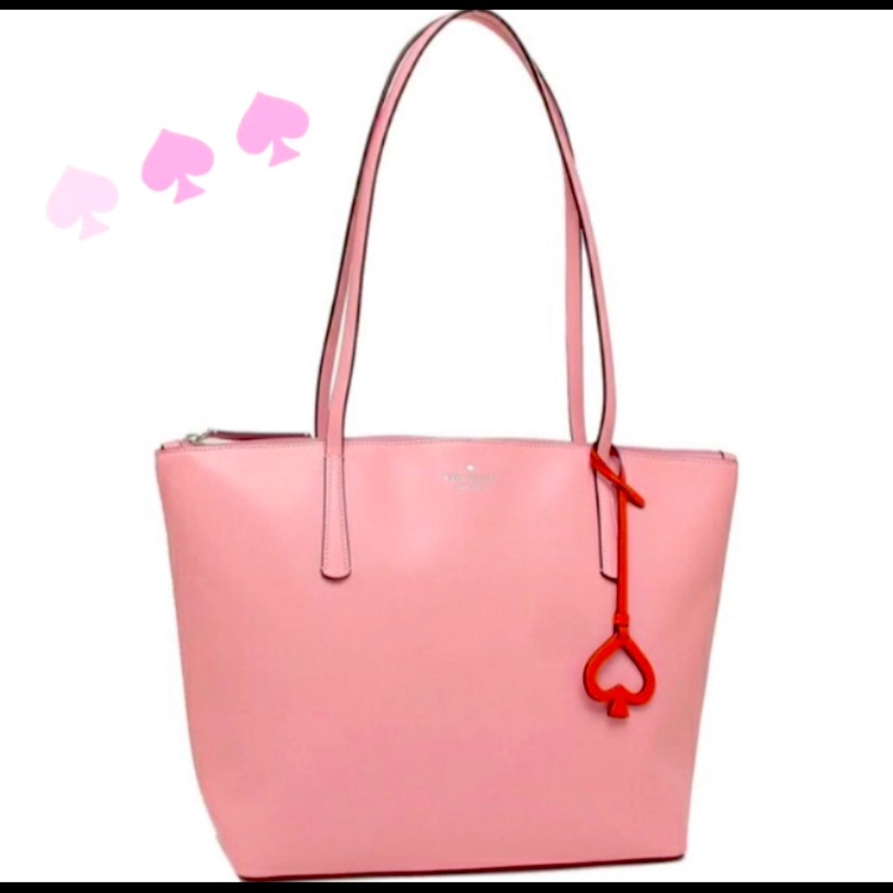💕 New Kate Spade Large Zina Tote in Bright Carnation Pink 💕